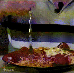 Гифка Вилка для спагетти