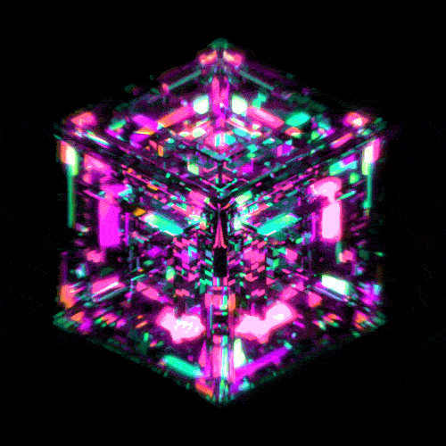 Гифка Кристальный куб