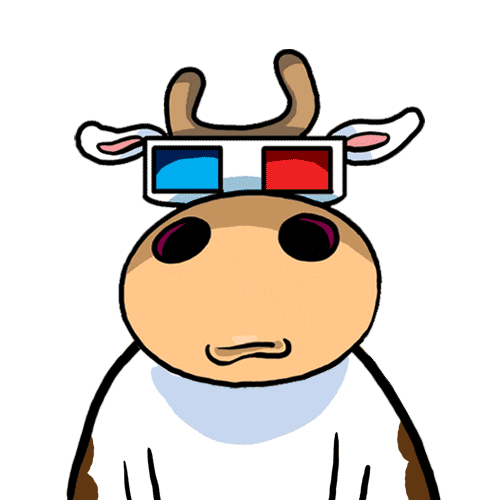 Гифка 3D корова