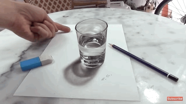 Гифка Нарисованный стакан