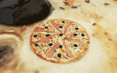 Гифка Бесконечная пицца