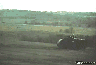 Гифка Огнемётный танк
