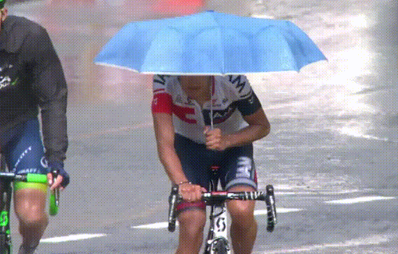 Гифка Велогонка под дождём