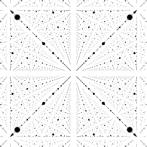 Гифка Пространство с черными точками