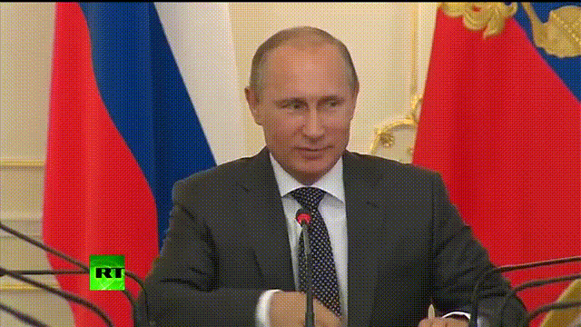 Гифка Путин сильно удивился