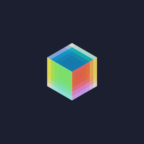 Гифка Складывающийся куб