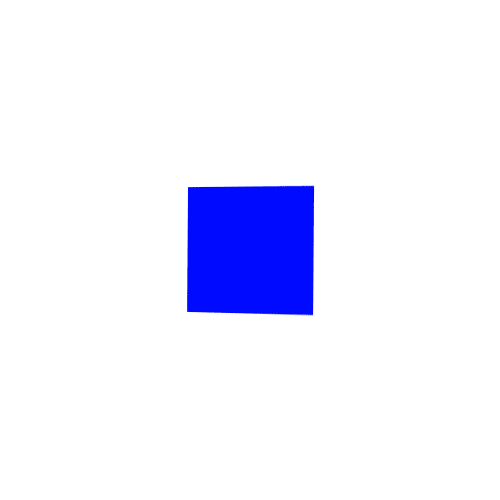 Гифка Разворачивающийся синий квадрат