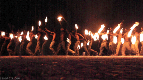 Гифка Огненные танцоры