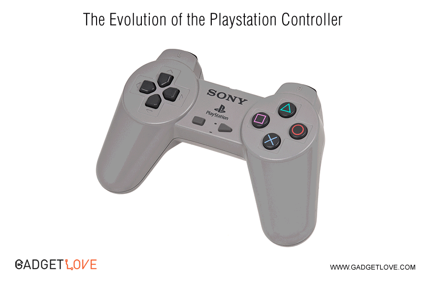 Гифка Эволюция контроллера Playstation