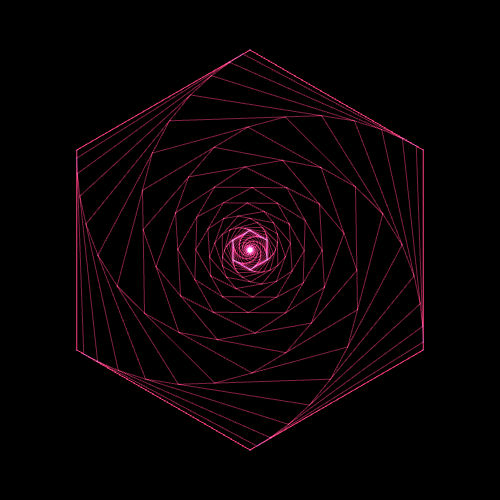Гифка Шестиугольная спираль
