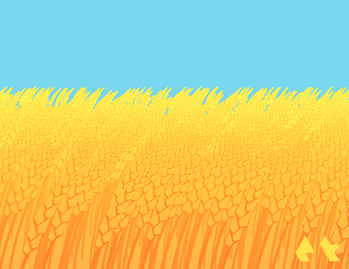 Гифка Пшеница на поле