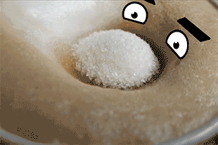 Гифка Кофе поглощает сахар