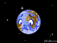 Гифка Земля и Луна