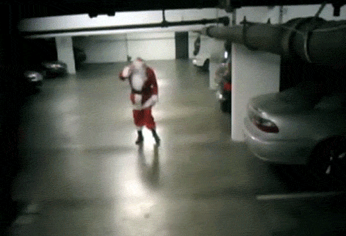 Гифка Пьяный Санта Клаус