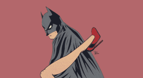 Гифка Бэтман и женские ноги
