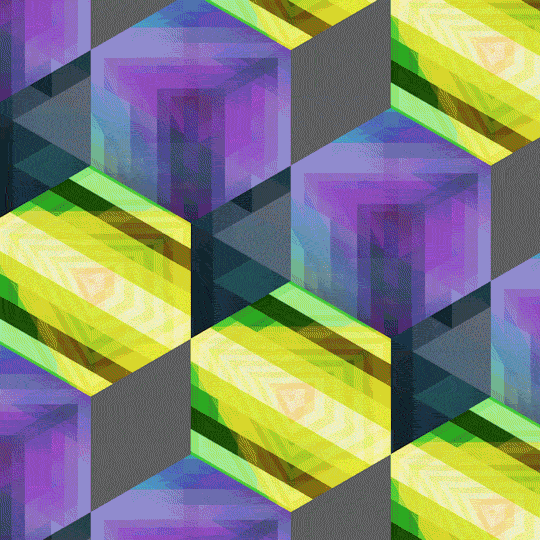 Гифка Переливающиеся кубы