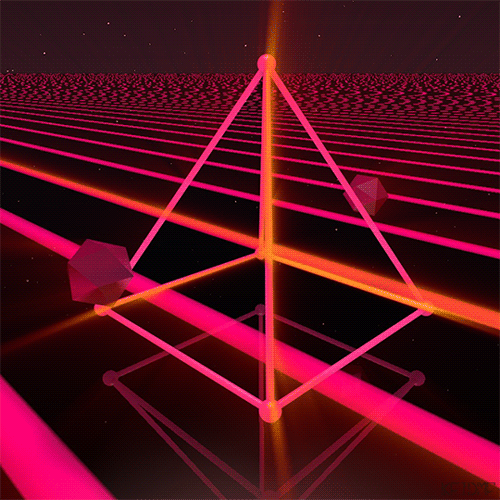 Гифка Розовая пирамида