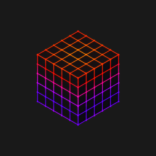 Гифка Переливающийся куб