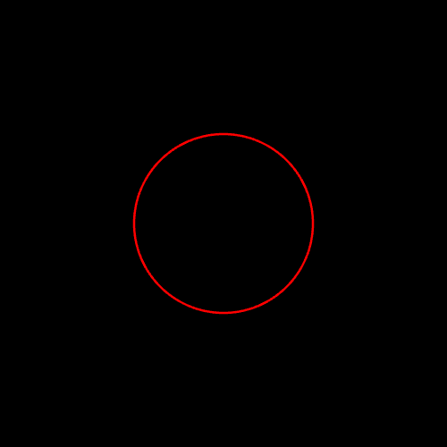 Гифка Красный круг