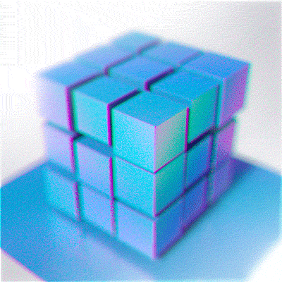 Гифка Пульсирующие кубы