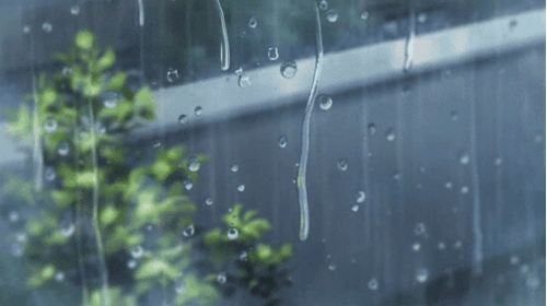Гифка Дождь за окном
