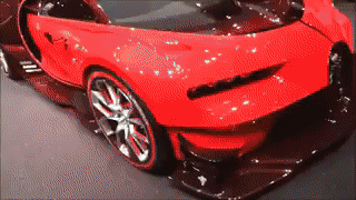 Гифка Автомобиль Bugatti меняющий цвет