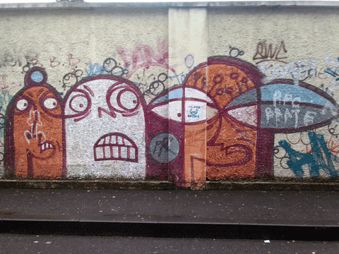Гифка Живые граффити